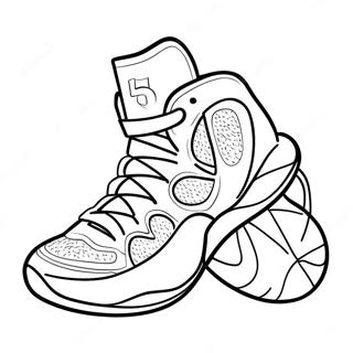 Cool Basketball Shoe Design Coloring Page 23813-18811