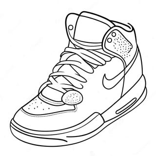 Cool Basketball Shoe Design Coloring Page 23813-18812