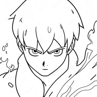 Todoroki Using Fire And Ice Coloring Page 23823-18818