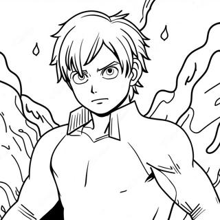 Todoroki Using Fire And Ice Coloring Page 23823-18819