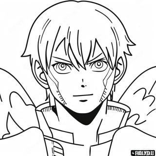 Todoroki Using Fire And Ice Coloring Page 23823-18820