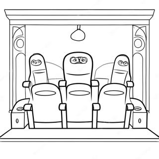 Cozy Movie Theater Coloring Page 23893-18881