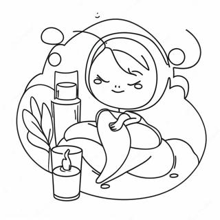 Bubble Skincare Relaxing Spa Coloring Page 2390-1911