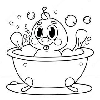 Cheerful Bubble Bath Coloring Page 2391-1908