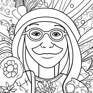 Hippie Stoner Coloring Pages