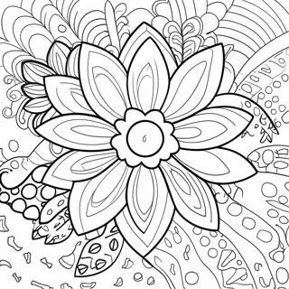 Página Para Colorear De Poder Floral Groovy 23933-18898