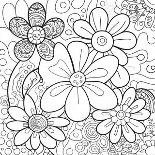 Página Para Colorear De Poder Floral Groovy 23933-18899