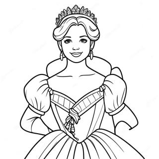 Anastasia In Her Royal Dress Coloring Page 23943-18905