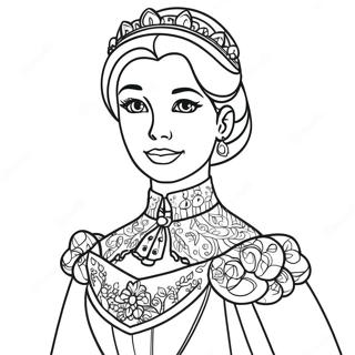 Anastasia In Her Royal Dress Coloring Page 23943-18906