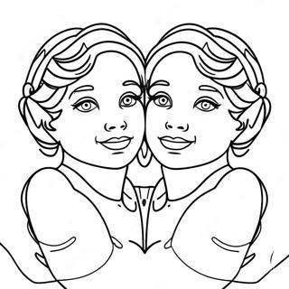 Gemini Twins In A Playful Scene Coloring Page 23953-18918