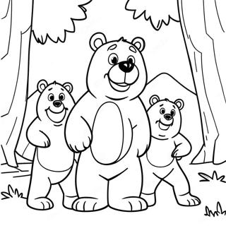 Brother Bear With Friends Coloring Page 23983-18961