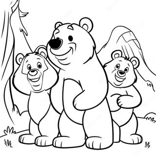 Brother Bear With Friends Coloring Page 23983-18962