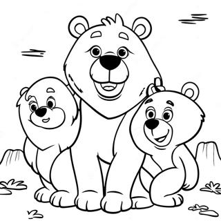 Brother Bear With Friends Coloring Page 23983-18963