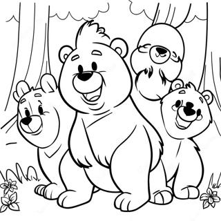 Brother Bear With Friends Coloring Page 23983-18964