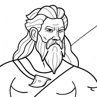 Zeus With Thunderbolt Coloring Page 2401-1917