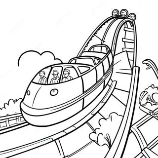 Roller Coaster Thrill Ride Coloring Page 24052-58746