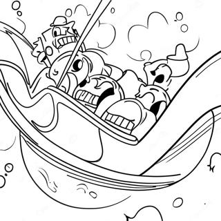 Roller Coaster Thrill Ride Coloring Page 24052-58747