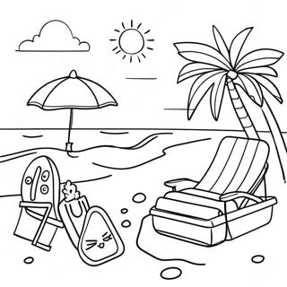 Preppy Summer Coloring Pages