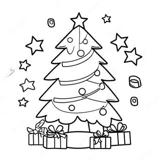 Festive Christmas Tree Coloring Page 24113-19038