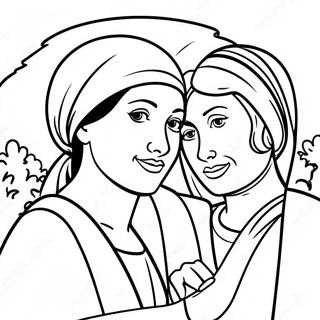 Ruth And Naomi Friendship Coloring Page 24142-19057