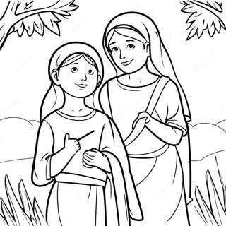 Ruth And Naomi Friendship Coloring Page 24142-19058