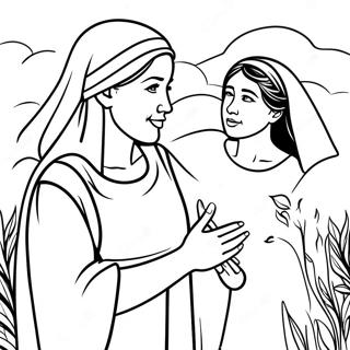 Ruth And Naomi Friendship Coloring Page 24142-19059