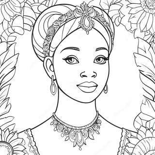 Black Princess Coloring Page 24202-19114