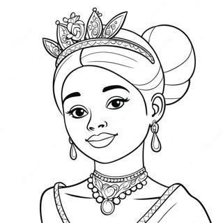 Black Princess Coloring Page 24202-19116