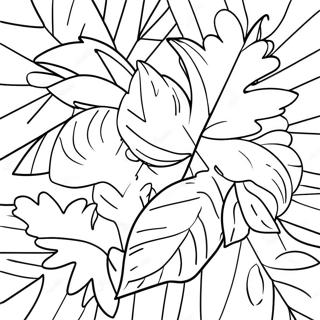 Colorful Autumn Leaves Coloring Page 24393-19269