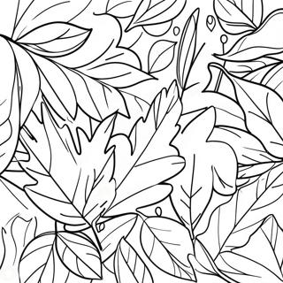 Colorful Autumn Leaves Coloring Page 24393-19272