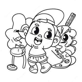 Friday Night Funkin Coloring Pages