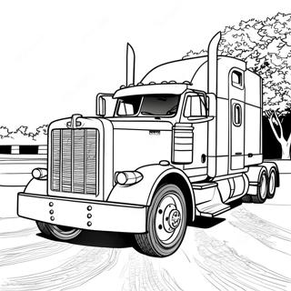 หน้าระบายสีรถบรรทุก Peterbilt แบบคลาสสิก 24463-19329