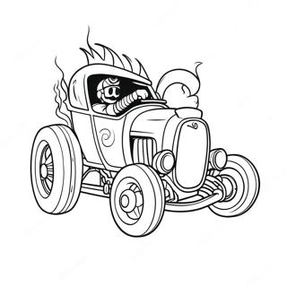 Bone Shaker Racing Through Flames Coloring Page 24503-19366