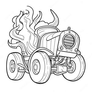 Bone Shaker Racing Through Flames Coloring Page 24503-19368