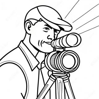 Titan Cameraman With Colorful Lights Coloring Page 24513-19361