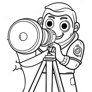 Titan Cameraman With Colorful Lights Coloring Page 24513-19363