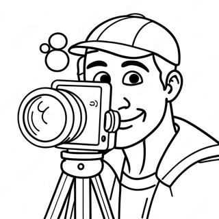 Titan Cameraman With Colorful Lights Coloring Page 24513-19364