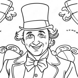 Golden Ticket Willy Wonka Coloring Page 2451-1962