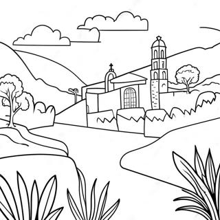 Beautiful Spanish Landscapes Coloring Page 24523-19358