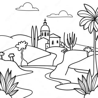 Beautiful Spanish Landscapes Coloring Page 24523-19359