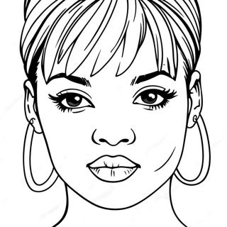 Rihanna Coloring Pages