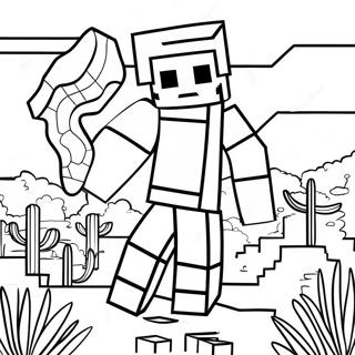 Minecraft Steve Coloring Page 24582-19442