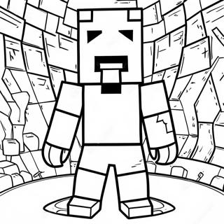 Minecraft Steve Pagini De Colorat