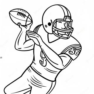 Wide Receiver Football Player Coloring Pages