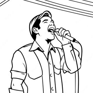 Página Para Colorear De Ivan Cornejo Cantando En El Escenario 24633-19445