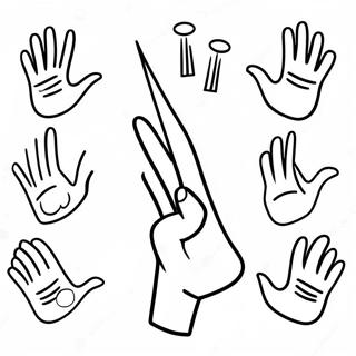 Sign Language Alphabet Coloring Page 24662-19474