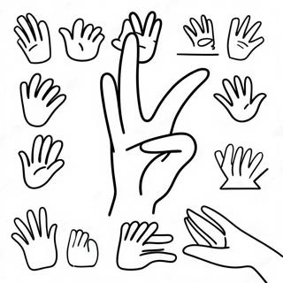 Sign Language Alphabet Coloring Page 24662-19476