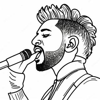 The Weeknd'in Sahne Performansı Boyama Sayfası 24673-19498