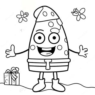 Spongebob Christmas Coloring Pages