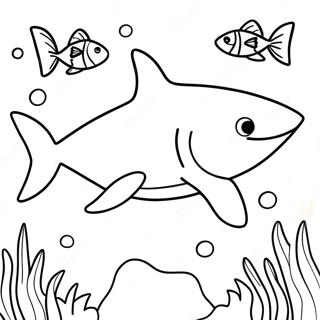 Shark Boy Swimming In The Ocean Coloring Page 24712-19517